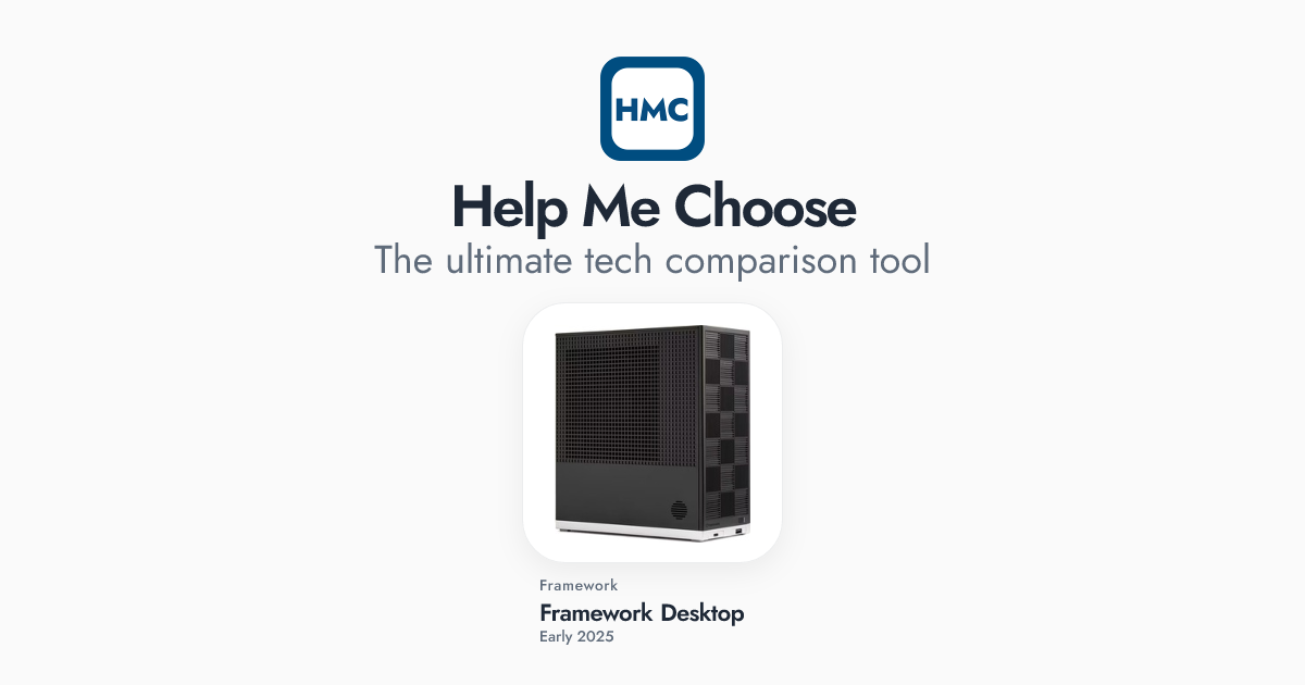 Framework Desktop (Early 2025) Full Specs - HMC