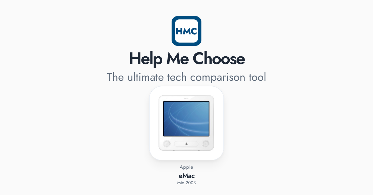 Emac Signage eMac (Mid 2003) Full Specs - HMC