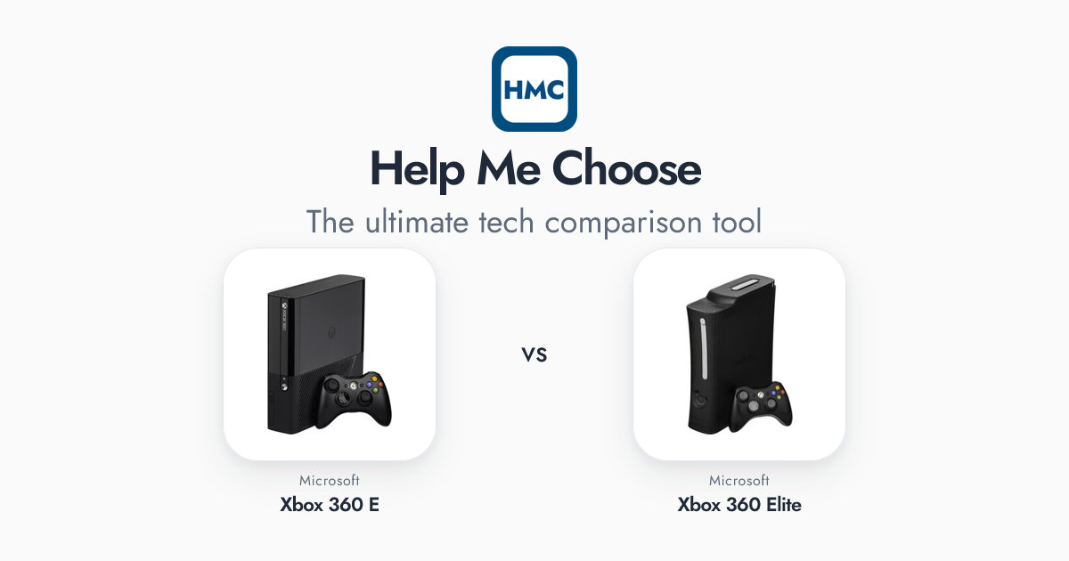Microsoft Xbox 360 E vs Microsoft Xbox 360 Elite Full Specs - HMC
