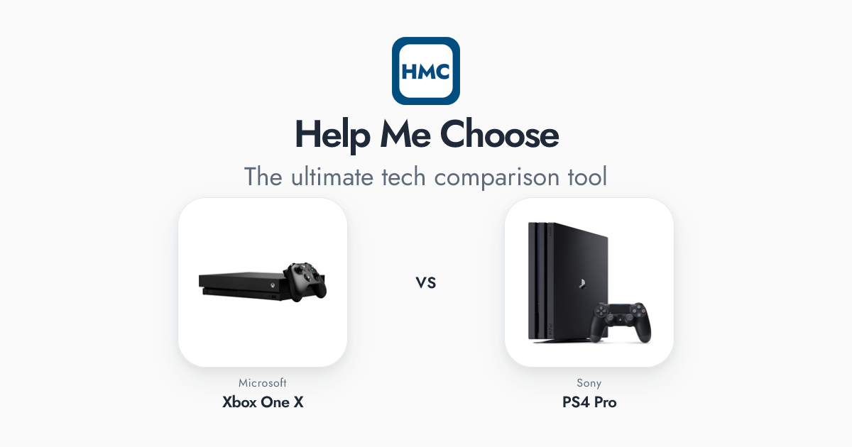 Sony PS4 Pro vs Microsoft Xbox One X Full Specs - HMC