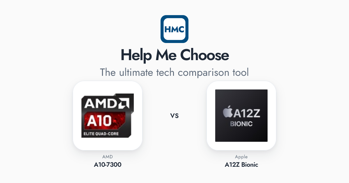 AMD A10-7300 vs Apple A12Z Bionic Full Specs - HMC