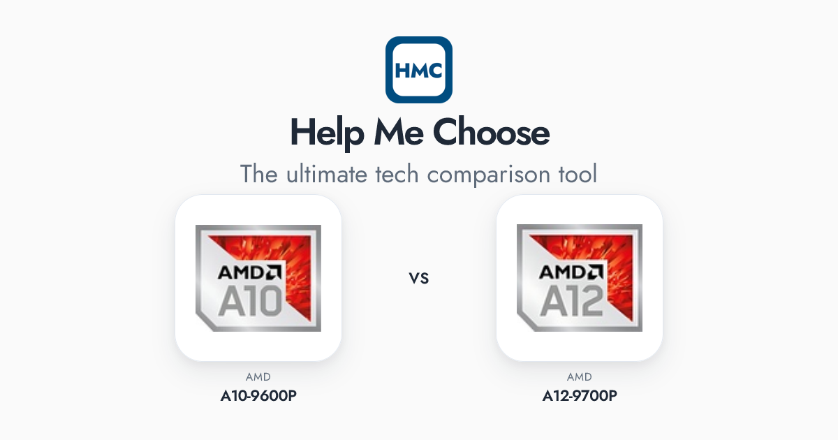 AMD A10-9600P vs AMD A12-9700P Full Specs - HMC