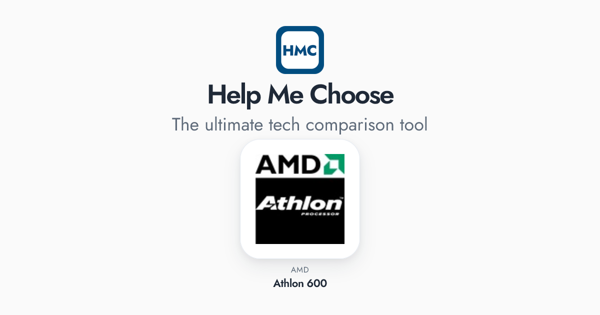 AMD Athlon 600 Full Specs - HMC