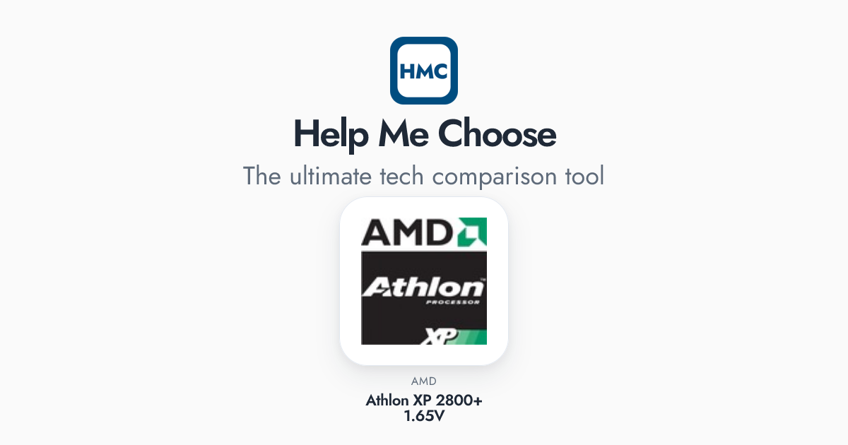 AMD Athlon XP 2800+ 1.65V Full Specs - HMC