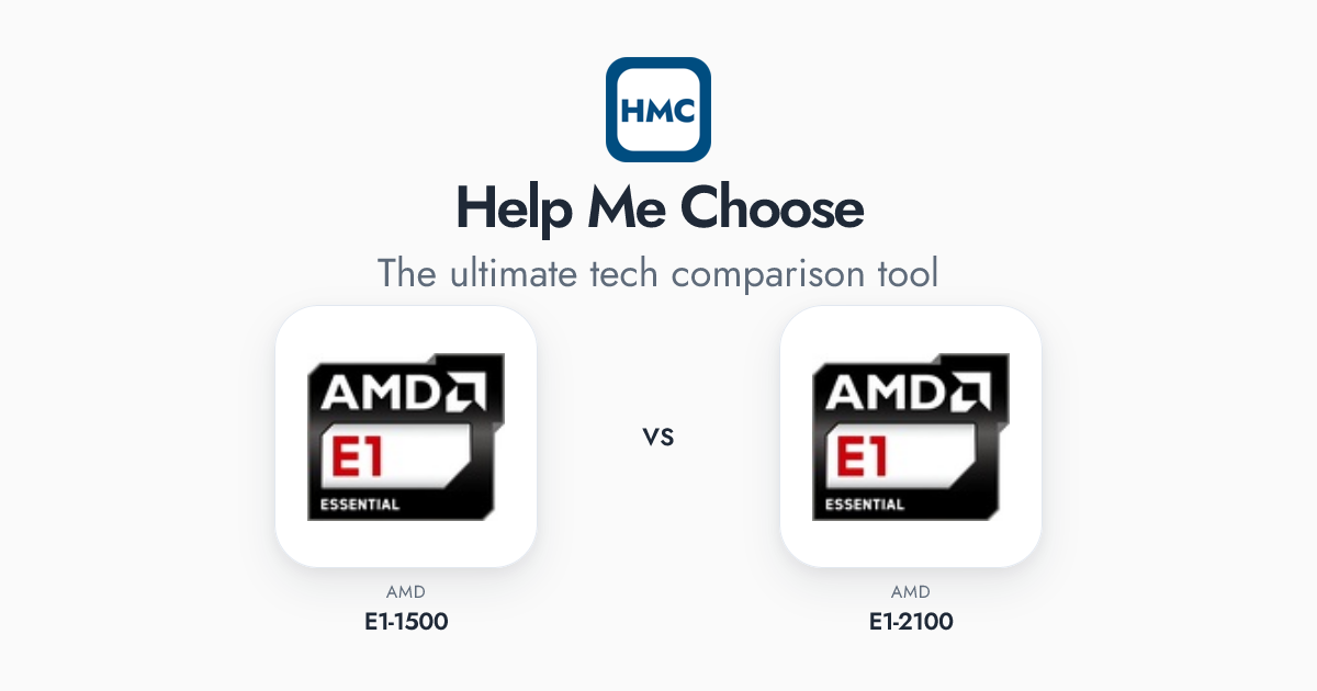AMD E1-2100 vs AMD E1-1500 Full Specs - HMC