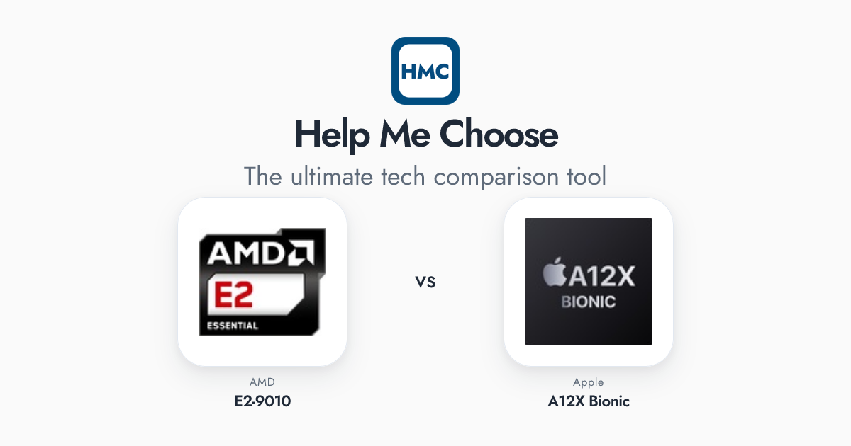 AMD E2-9010 vs Apple A12X Bionic Full Specs - HMC