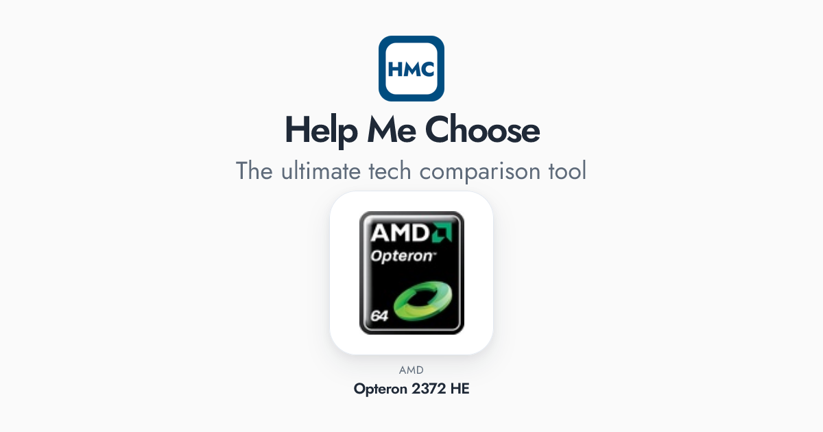 AMD Opteron 2372 HE Full Specs - HMC