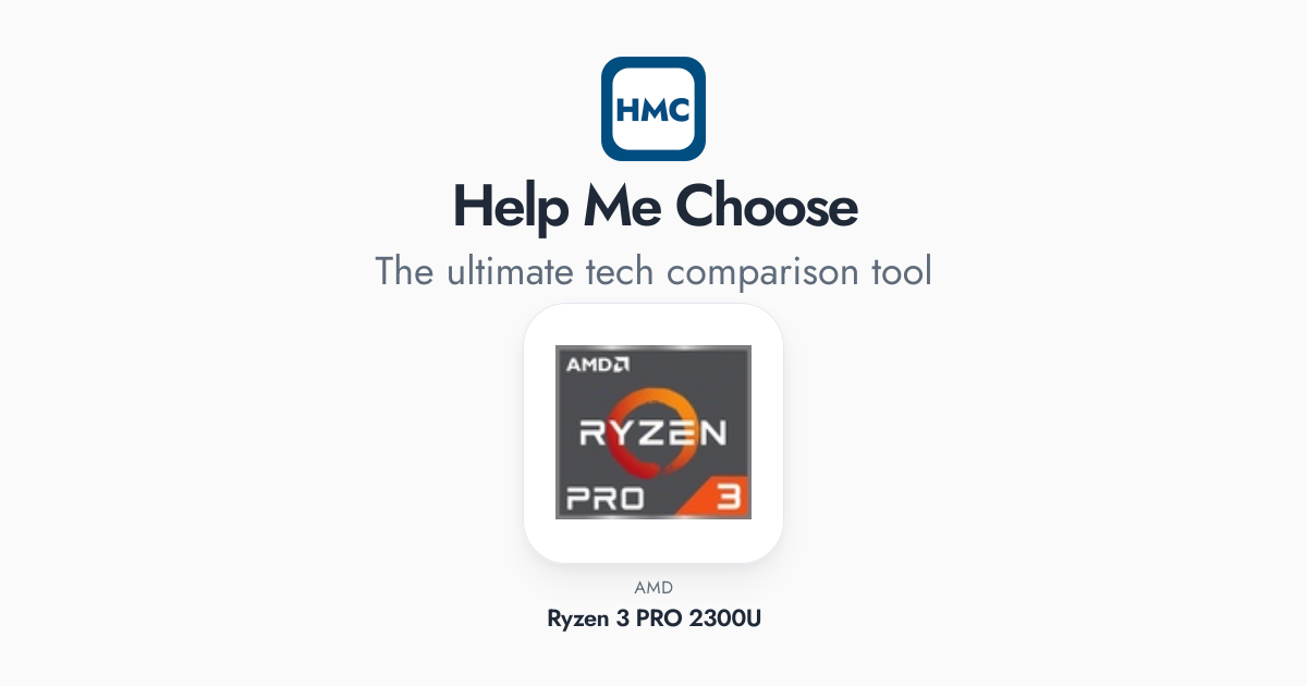AMD Ryzen 3 PRO 2300U Full Specs - HMC