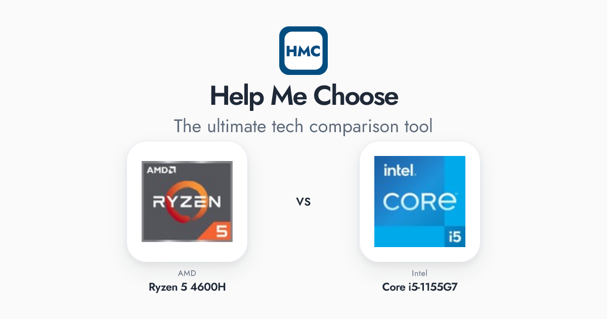 AMD Ryzen 5 4600H vs Intel Core i5-1155G7 Full Specs - HMC