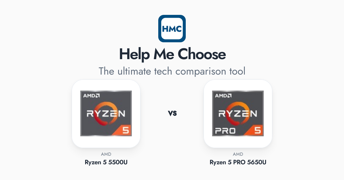 5650 AMD Ryzen 5 5500U vs AMD Ryzen 5 PRO 5650U Full Specs - HMC