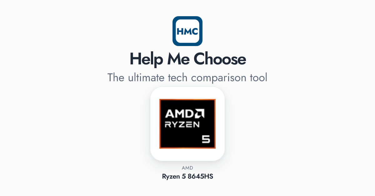 AMD Ryzen 5 8645HS Full Specs - HMC
