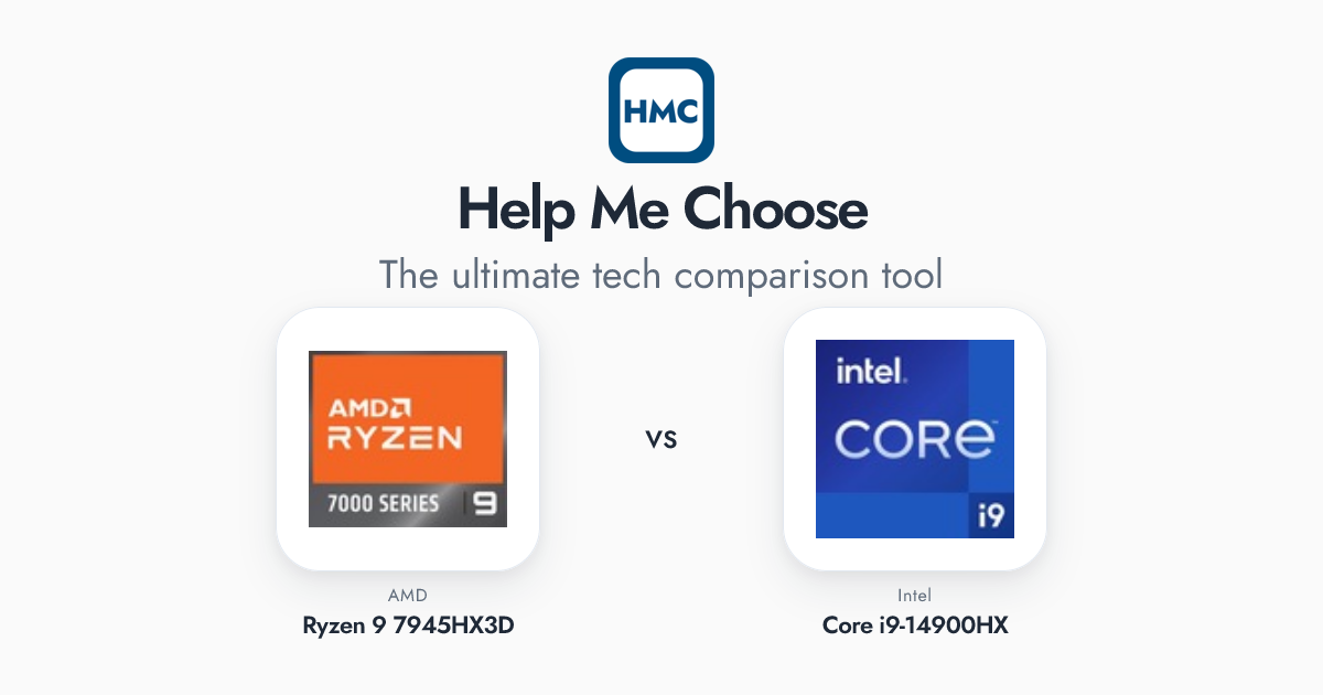 AMD Ryzen 9 7945HX3D vs Intel Core i9-14900HX Full Specs - HMC
