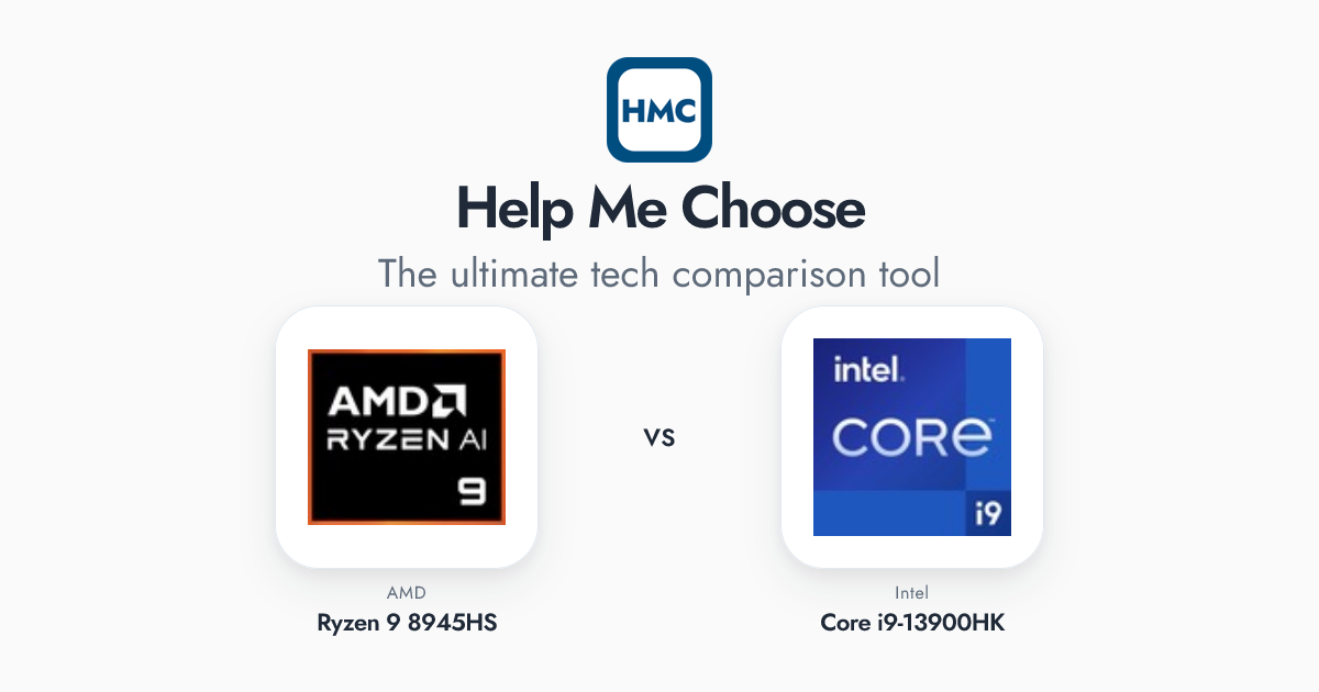 Intel Core i9-13900HK vs AMD Ryzen 9 8945HS Full Specs - HMC