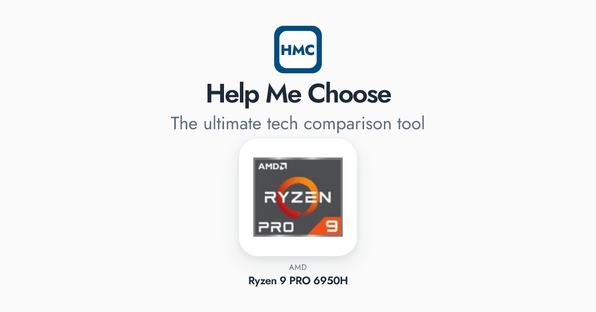 AMD Ryzen 9 PRO 6950H Full Specs - HMC