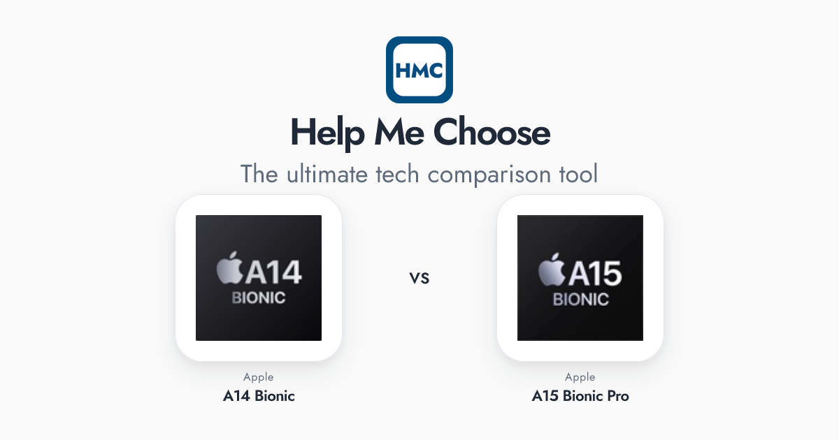 Bionicpro4 Apple A14 Bionic vs Apple A15 Bionic Pro Full Specs - HMC