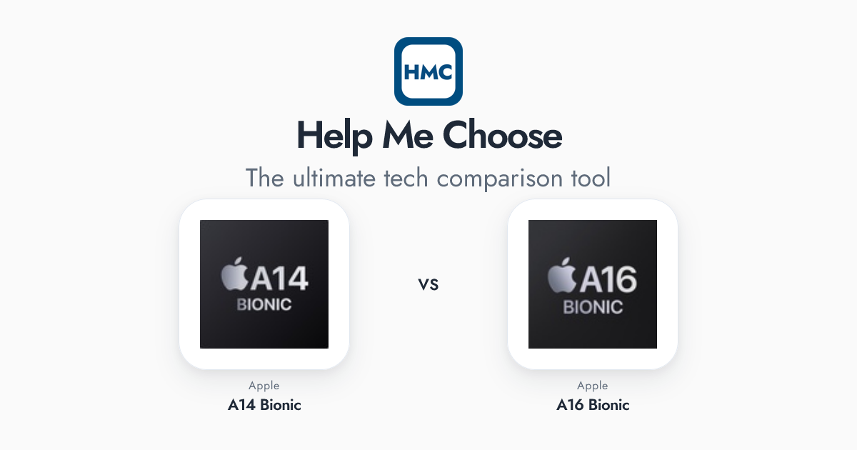 Apple A16 Bionic vs Apple A14 Bionic Full Specs - HMC