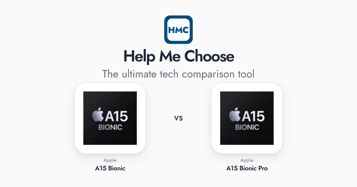 Apple A15 Bionic vs Apple A15 Bionic Pro Full Specs - HMC
