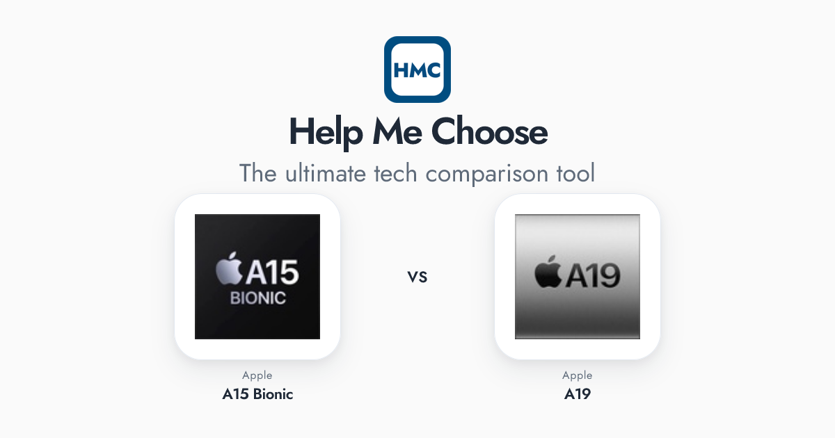 Apple A19 vs Apple A15 Bionic Full Specs - HMC