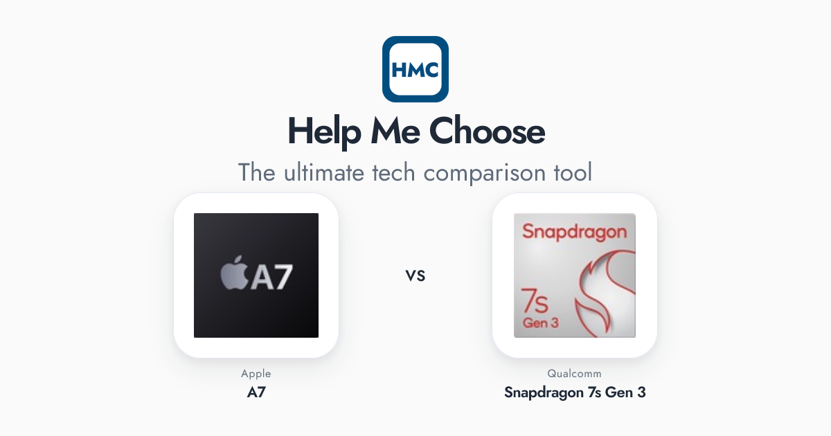 Apple A7 vs Qualcomm Snapdragon 7s Gen 3 Full Specs - HMC