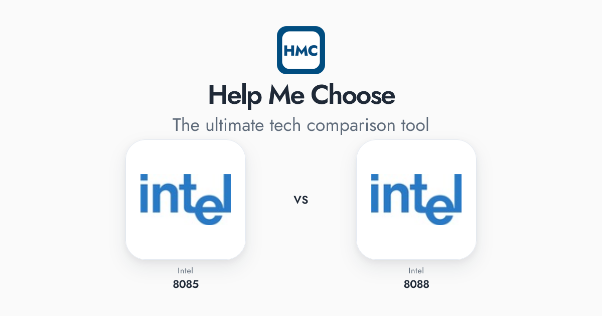Intel 8085 vs Intel 8088 Full Specs - HMC