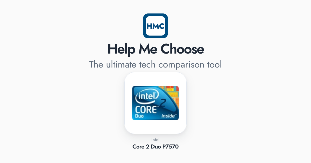 Intel Core 2 Duo P7570 Full Specs - HMC