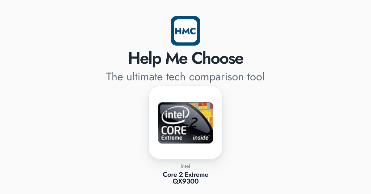 Intel Core 2 Extreme QX9300 Full Specs - HMC