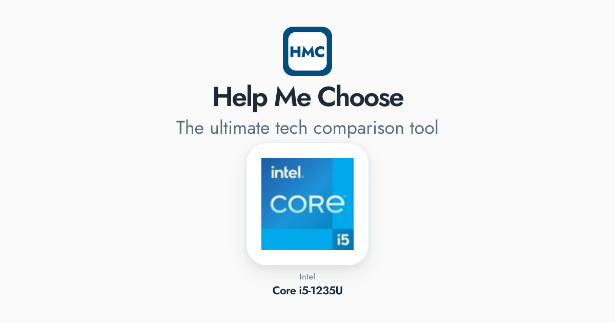 Intel Core i5-1235U Full Specs - HMC