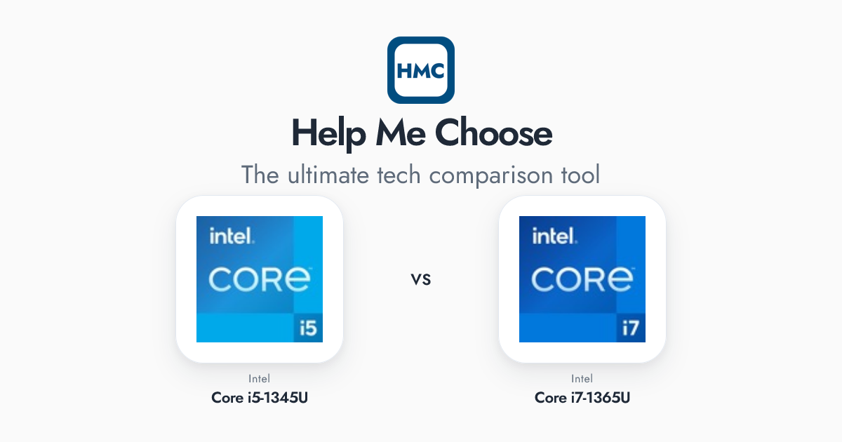 Intel Core i7-1365U vs Intel Core i5-1345U Full Specs - HMC