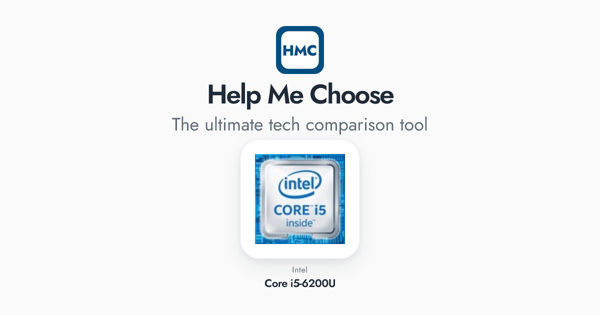 Intel Core i5-6200U Full Specs - HMC