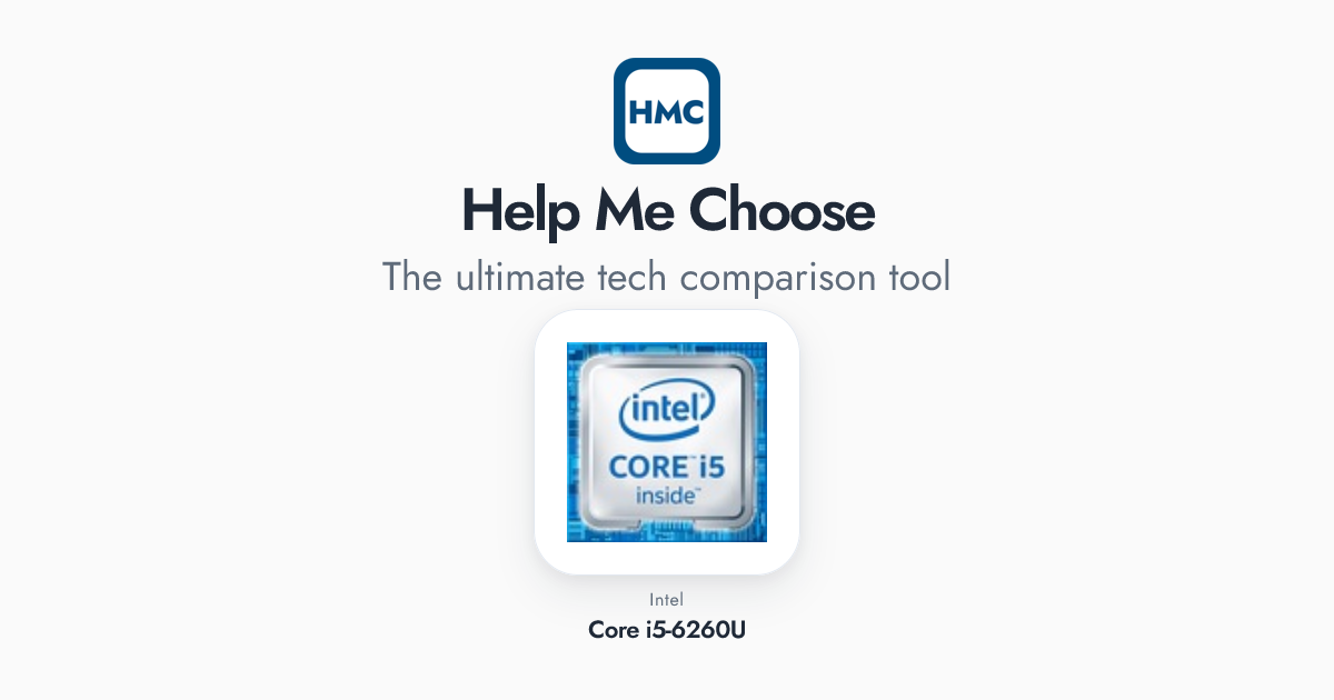 Intel Core i5-6260U Full Specs - HMC