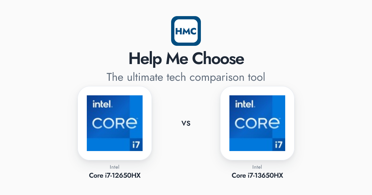 Intel Core i7-12650HX vs Intel Core i7-13650HX Full Specs - HMC