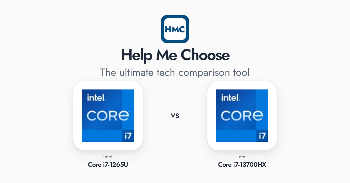 Intel Core i7-1265U vs Intel Core i7-13700HX Full Specs - HMC