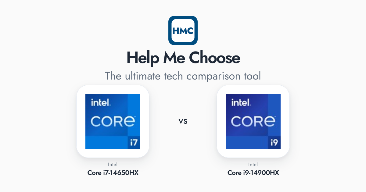 Intel Core i7-14650HX vs Intel Core i9-14900HX Full Specs - HMC