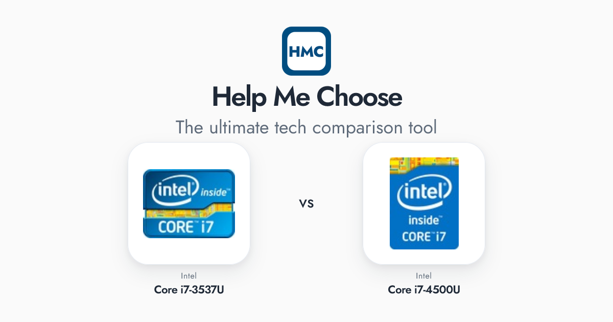 Intel Core i7-3537U vs Intel Core i7-4500U Full Specs - HMC