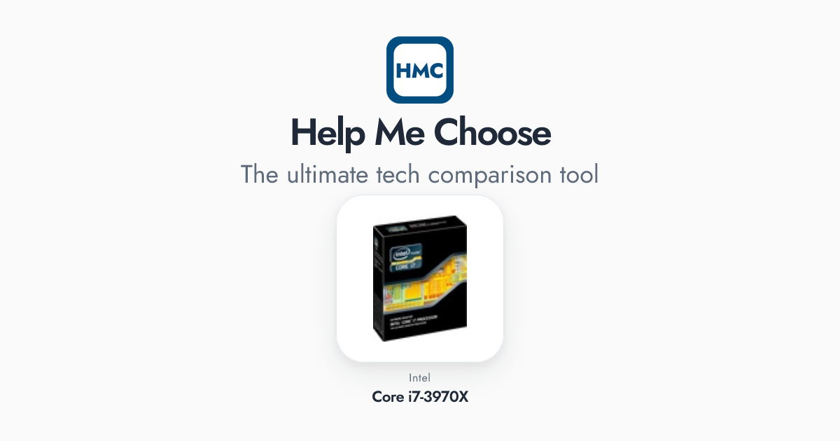 Intel Core i7-3970X Full Specs - HMC
