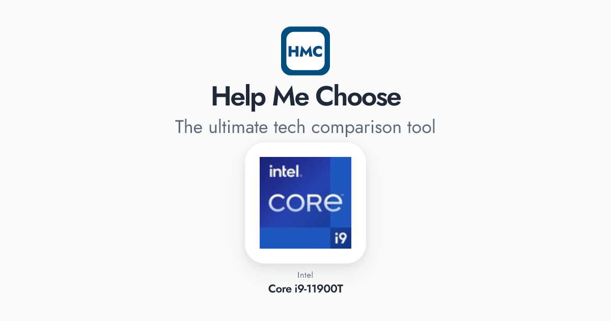 Intel Core i9-11900T Full Specs - HMC