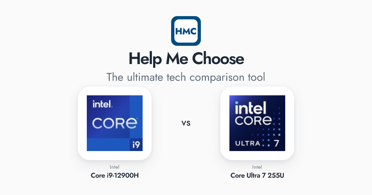 Intel Core i9-12900H vs Intel Core Ultra 7 255U Full Specs - HMC
