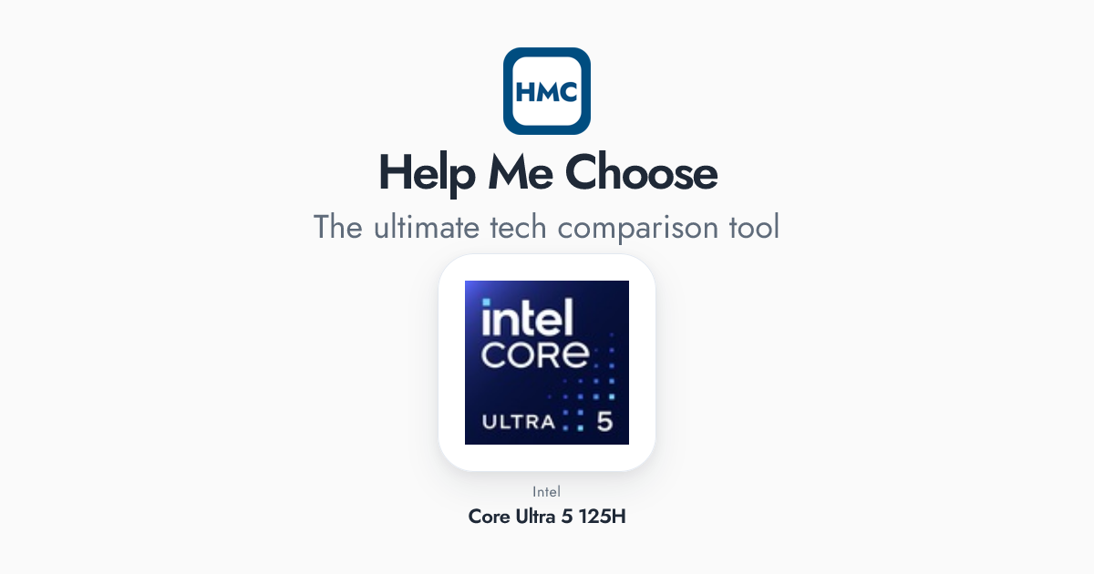 Intel Core Ultra 5 125H Full Specs - HMC