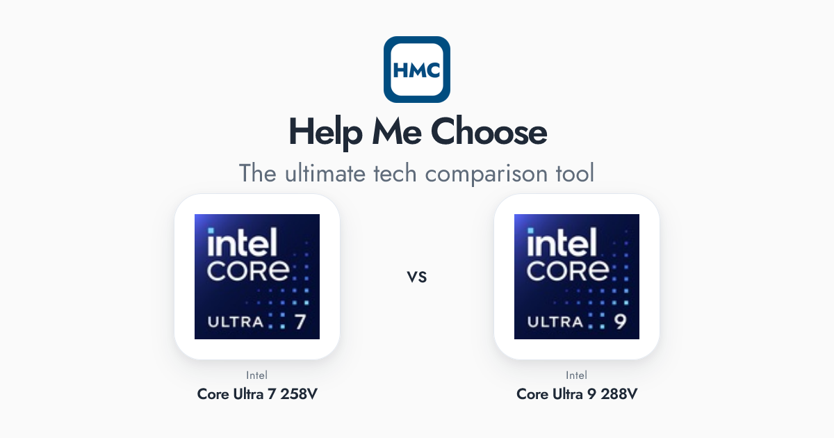 Intel Core Ultra 7 258V vs Intel Core Ultra 9 288V Full Specs - HMC