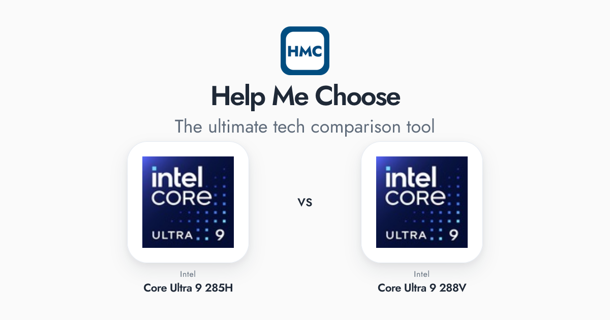 Intel Core Ultra 9 288V vs Intel Core Ultra 9 285H Full Specs - HMC