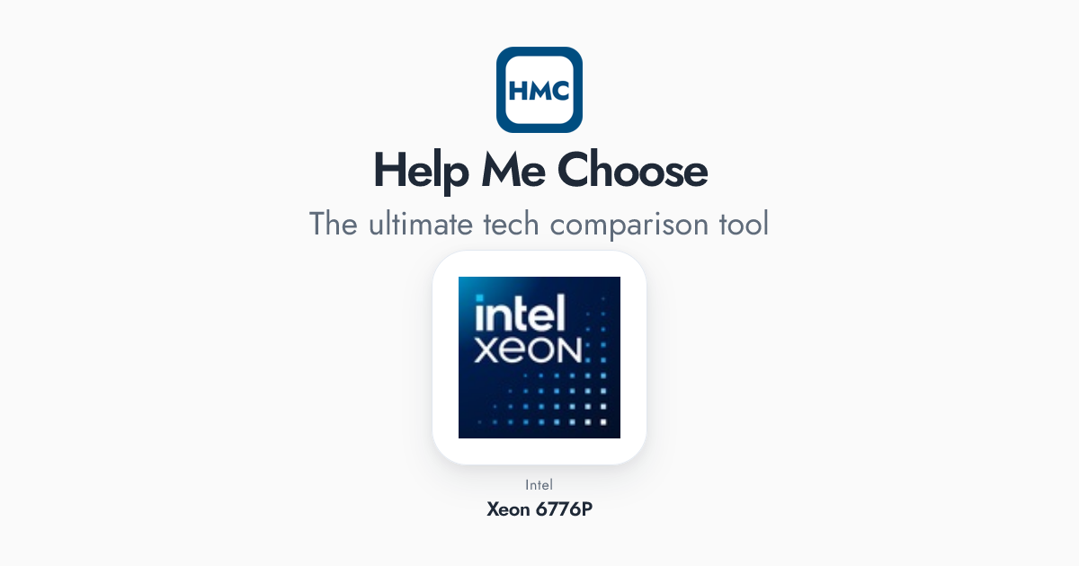 Intel Xeon 6776P Full Specs - HMC