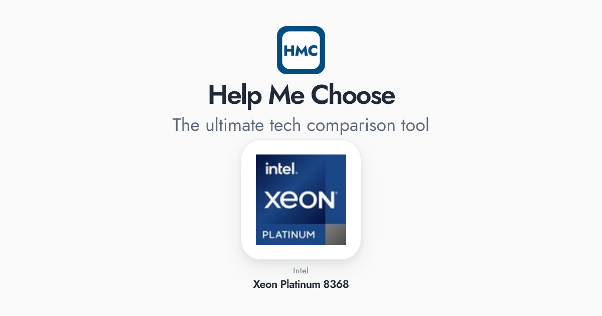Intel Xeon Platinum 8368 Full Specs - HMC