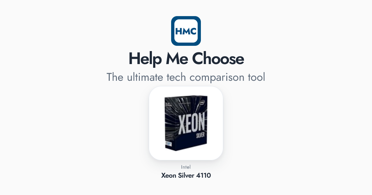 Intel Xeon Silver 4110 Full Specs - HMC