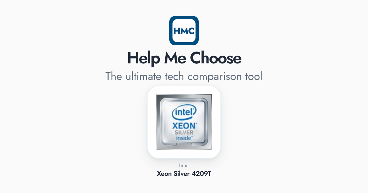 Intel Xeon Silver 4209T Full Specs - HMC