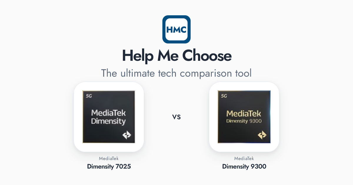 MediaTek Dimensity 9300 vs MediaTek Dimensity 7025 Full Specs - HMC