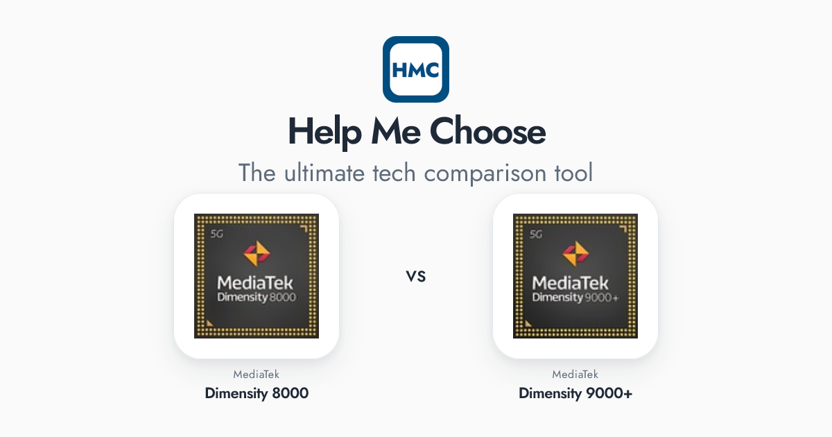 MediaTek Dimensity 8000 vs MediaTek Dimensity 9000+ Full Specs - HMC