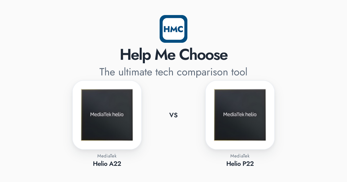 Helio 22 MediaTek Helio A22 vs MediaTek Helio P22 Full Specs - HMC