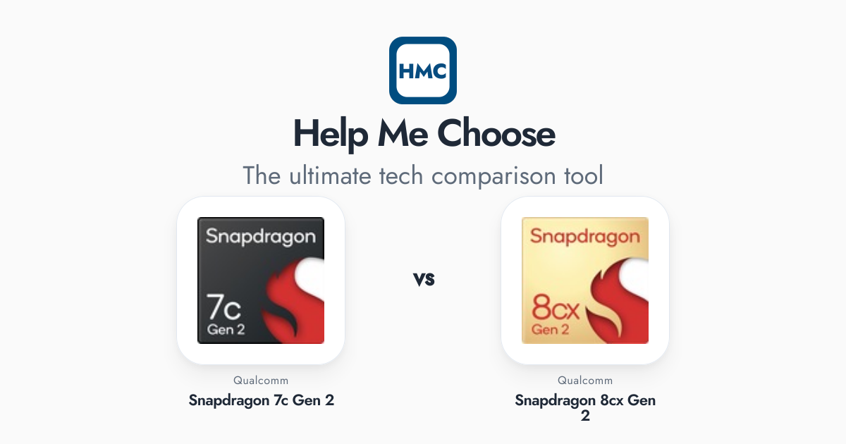 Qualcomm Snapdragon 7c Gen 2 vs Qualcomm Snapdragon 8cx Gen 2 Full ...