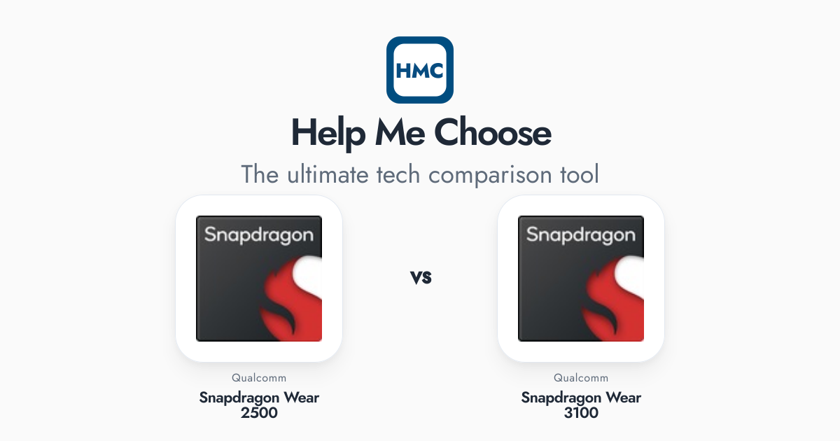 Qualcomm Snapdragon Wear 2500 vs Qualcomm Snapdragon Wear 3100 Full ...