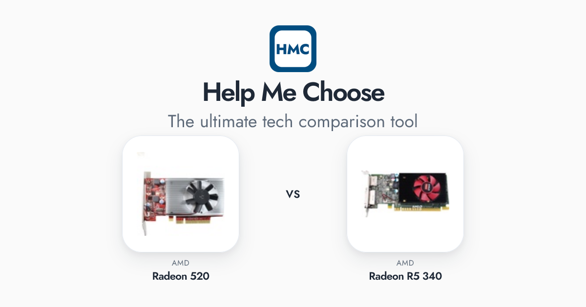 AMD Radeon 520 vs AMD Radeon R5 340 Full Specs - HMC